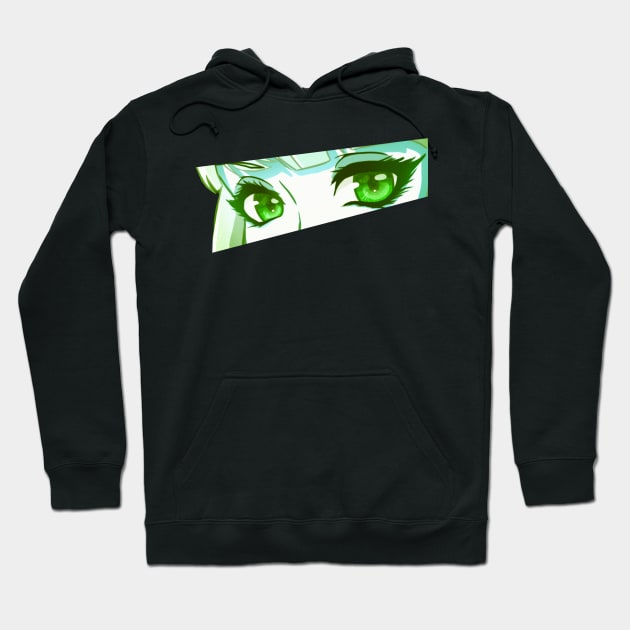 Anime Eyes (green) Hoodie by Leo